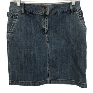 LANDS END Denim Skirt, Denim 6P